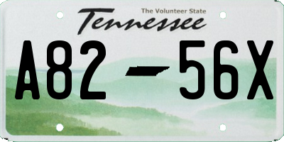 TN license plate A8256X