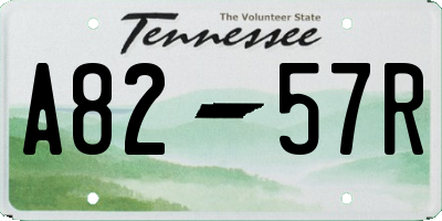 TN license plate A8257R