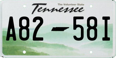 TN license plate A8258I