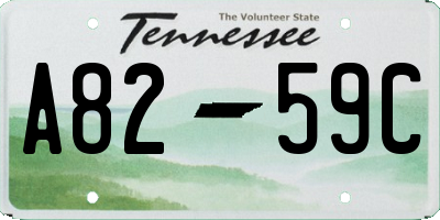 TN license plate A8259C