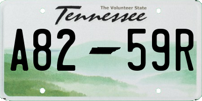 TN license plate A8259R