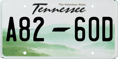 TN license plate A8260D