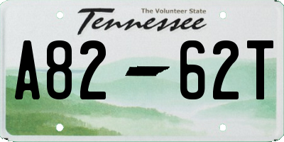 TN license plate A8262T