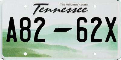 TN license plate A8262X