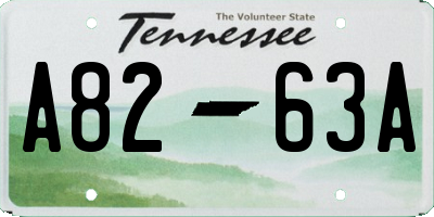 TN license plate A8263A