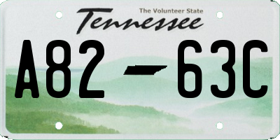 TN license plate A8263C