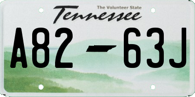 TN license plate A8263J