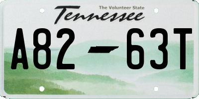 TN license plate A8263T
