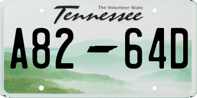 TN license plate A8264D