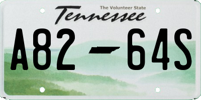 TN license plate A8264S