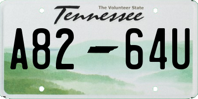 TN license plate A8264U