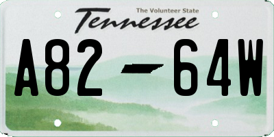 TN license plate A8264W