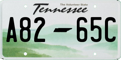 TN license plate A8265C