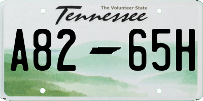 TN license plate A8265H