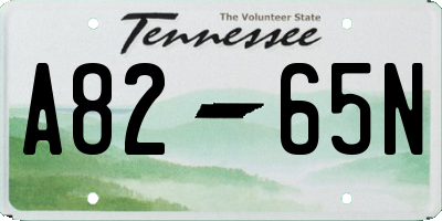 TN license plate A8265N