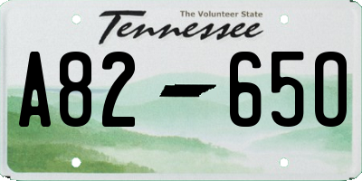 TN license plate A8265O