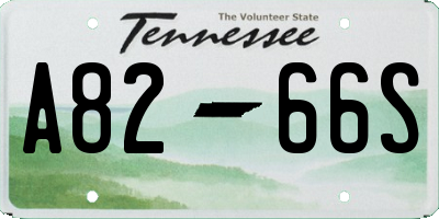 TN license plate A8266S