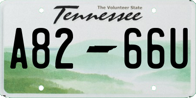TN license plate A8266U