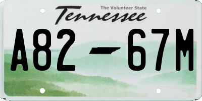 TN license plate A8267M