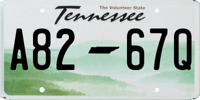 TN license plate A8267Q