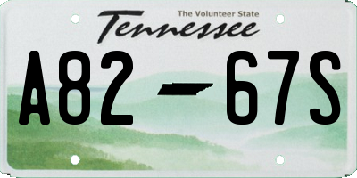 TN license plate A8267S