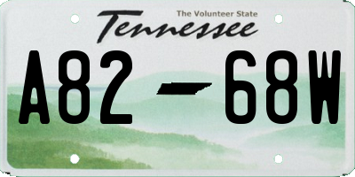 TN license plate A8268W