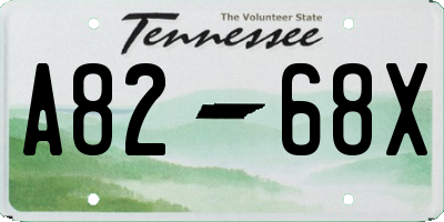 TN license plate A8268X