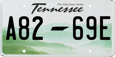 TN license plate A8269E
