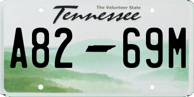 TN license plate A8269M