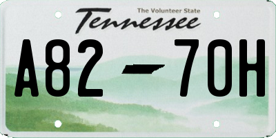 TN license plate A8270H