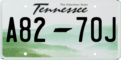 TN license plate A8270J