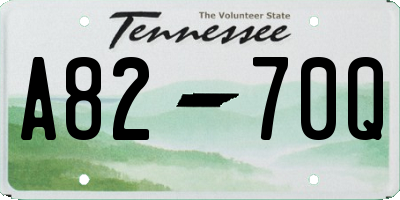 TN license plate A8270Q