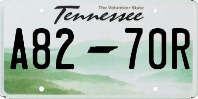 TN license plate A8270R