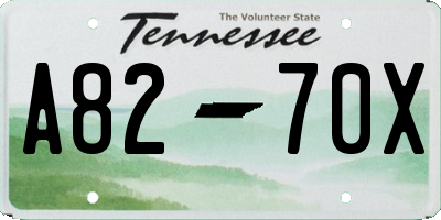 TN license plate A8270X