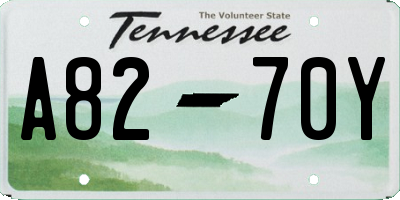 TN license plate A8270Y