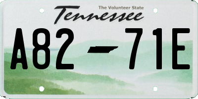 TN license plate A8271E