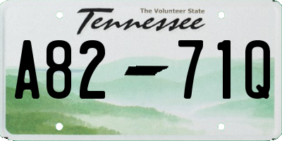 TN license plate A8271Q