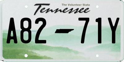 TN license plate A8271Y