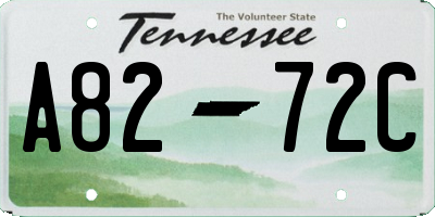 TN license plate A8272C