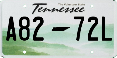 TN license plate A8272L