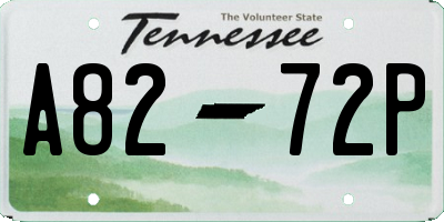 TN license plate A8272P