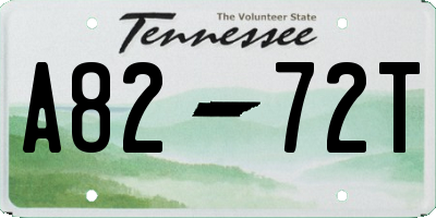 TN license plate A8272T
