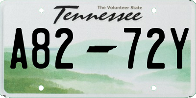 TN license plate A8272Y