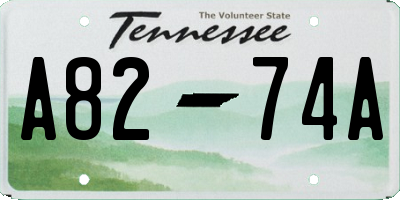 TN license plate A8274A