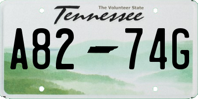 TN license plate A8274G