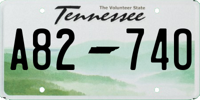 TN license plate A8274O
