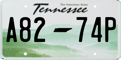 TN license plate A8274P
