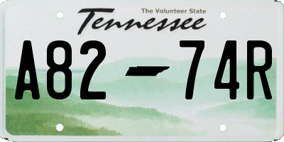 TN license plate A8274R