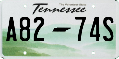 TN license plate A8274S
