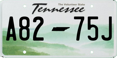 TN license plate A8275J